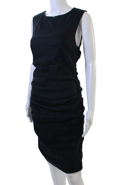 Nicole Miller, Women, Black Bodycon Sheath Dress Sleeveless Round Neck Size 8