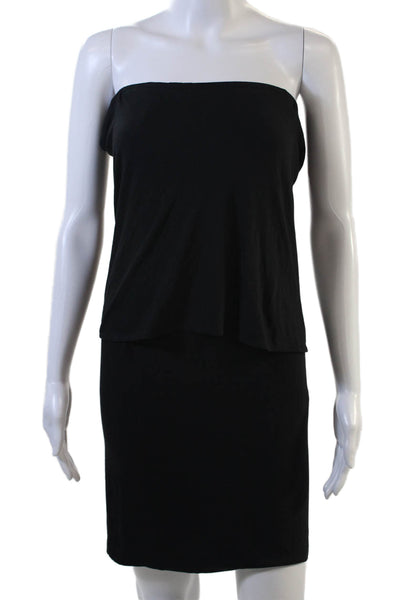 Donna Karan New York Women Sheath Strapless Black Dress Size M