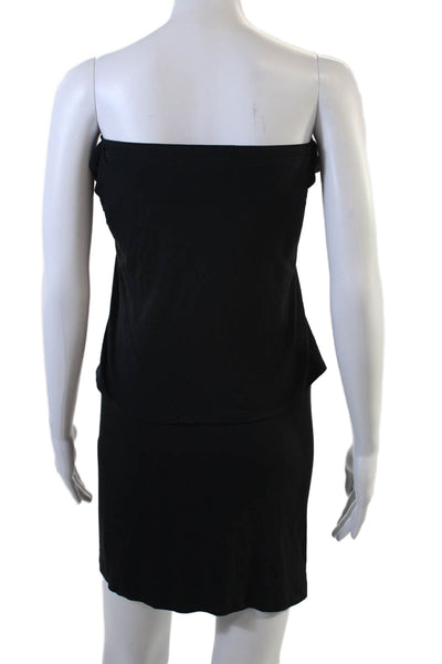 Donna Karan New York Women Sheath Strapless Black Dress Size M