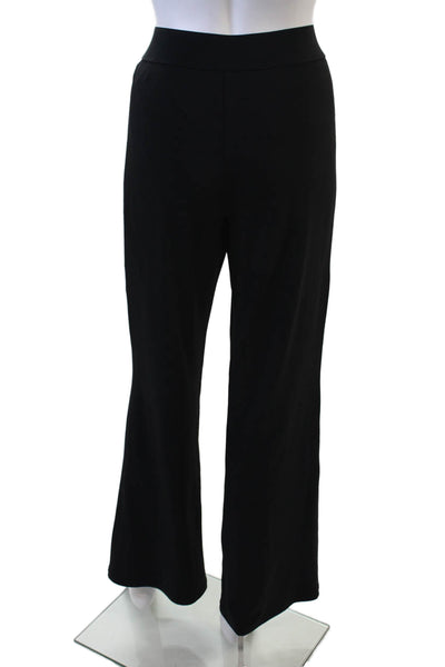 I By Iris Setlakwe Womens Pull On High Rise Straight Leg Pants Black Size Medium