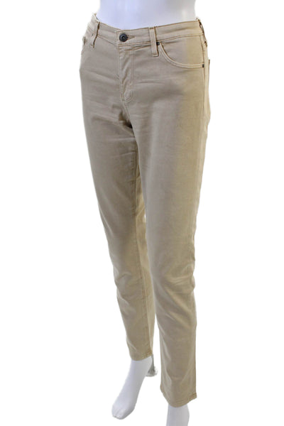 AG Adriano Goldschmied Womens The Prima Cigarette Leg Pants Beige Size 28