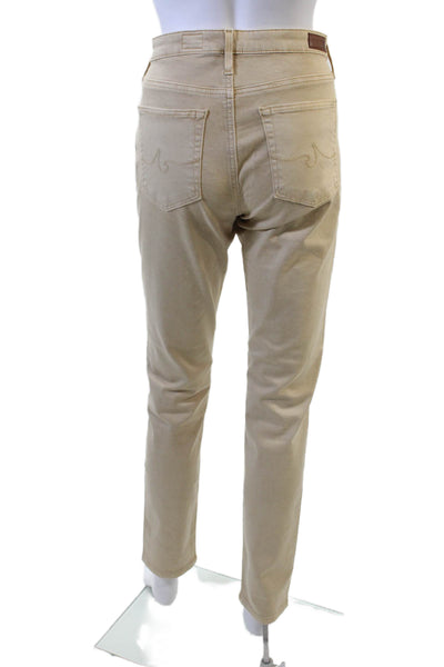 AG Adriano Goldschmied Womens The Prima Cigarette Leg Pants Beige Size 28