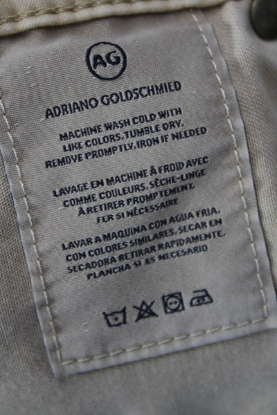 AG Adriano Goldschmied Womens The Prima Cigarette Leg Pants Beige Size 28