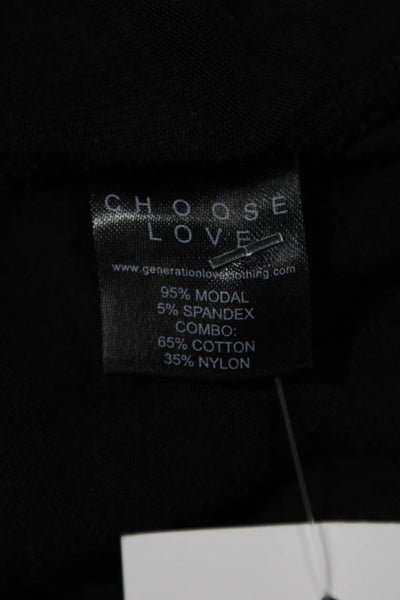 Generation Love Womens Lace Detail Long Sleeves Sweater Black Cotton Size Medium