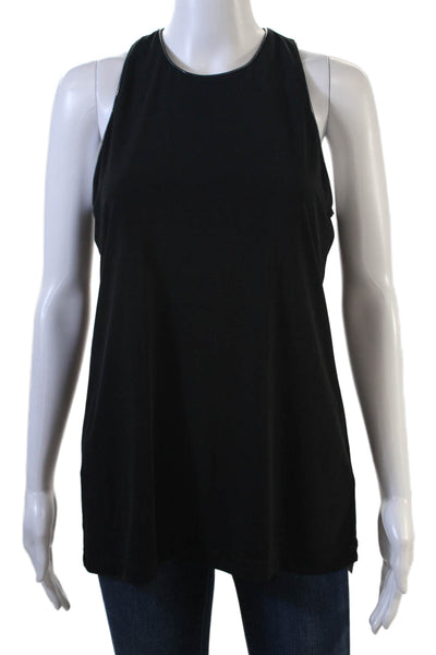Anatomie Womens Black High Neck Sleeveless Basic Tank Cotton Size M
