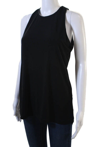 Anatomie Womens Black High Neck Sleeveless Basic Tank Cotton Size M