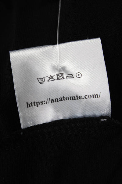 Anatomie Womens Black High Neck Sleeveless Basic Tank Cotton Size M