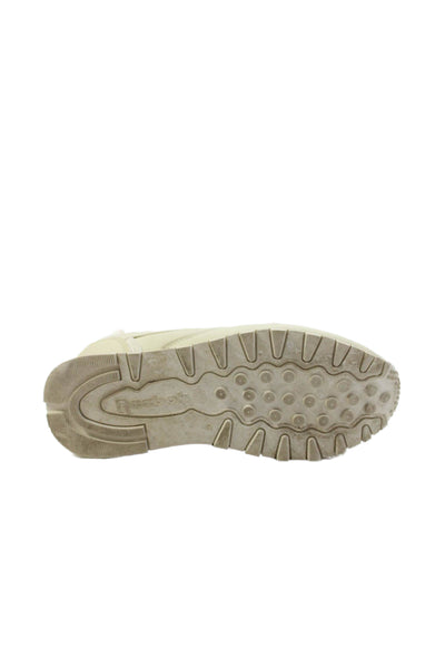 Reebok Womens Paneled Detail Drawstring Lace Athletic Sneakers White Size 4.5