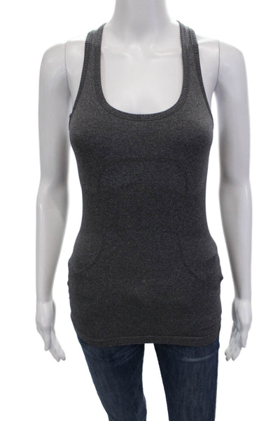 Lululemon, Women Dark Gray Basic Tank Nylon Blend Round Neck Size S