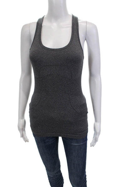 Lululemon, Women Dark Gray Basic Tank Nylon Blend Round Neck Size S