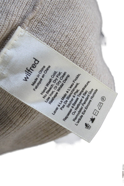 Wilfred Women Mock Neck Tunic Tank 100% Wool Beige Size 2XS