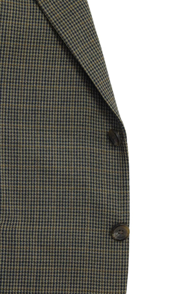 Chaps Mens Houndstooth Print Blazer Beige Size 46