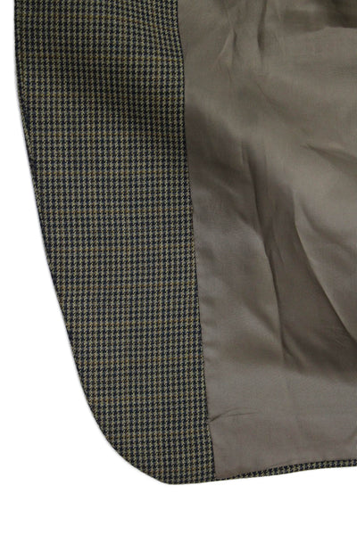 Chaps Mens Houndstooth Print Blazer Beige Size 46