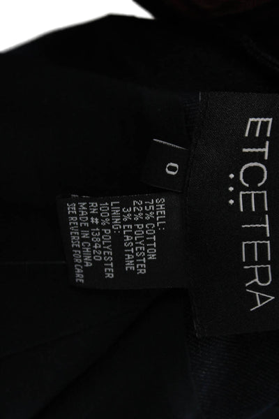 Etcetera Womens Cotton Pocketed Denim Waist Tied Jacket Blue Size 0