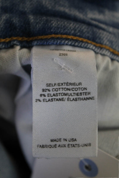 Derek Lam 10 Crosby Women Ankle Cropped Straight Jeans Blue Mid-Rise Size 25
