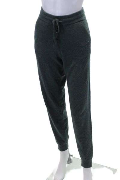 Splendid Womens Drawstring Textured Knit Pants Green Size M