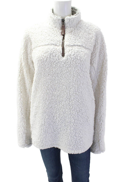 True Grit Womens Fleece Jacket White Size XS