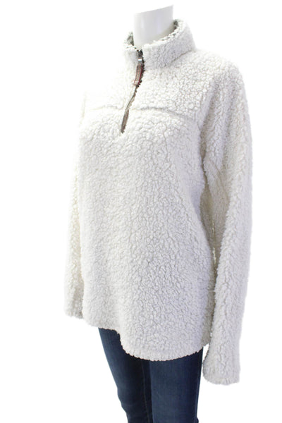 True Grit Womens Fleece Jacket White Size XS