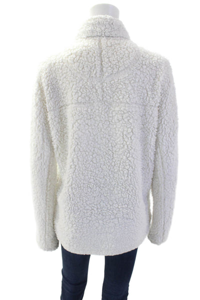 True Grit Womens Fleece Jacket White Size XS