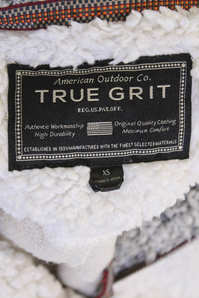 True Grit Womens Fleece Jacket White Size XS