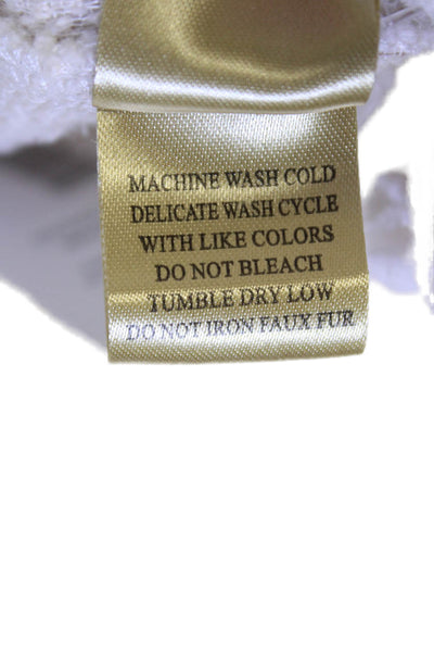 True Grit Womens Fleece Jacket White Size XS