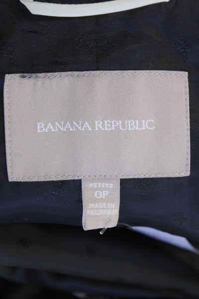 Banana Republic Womens Buttoned Blazer Black Size 0P
