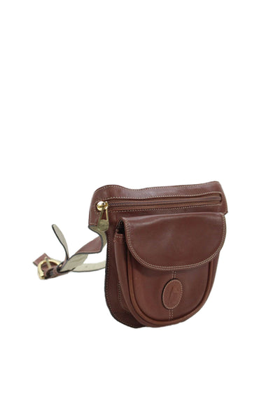 El Porto Womens Leather Adjustable Belt Bag Brown