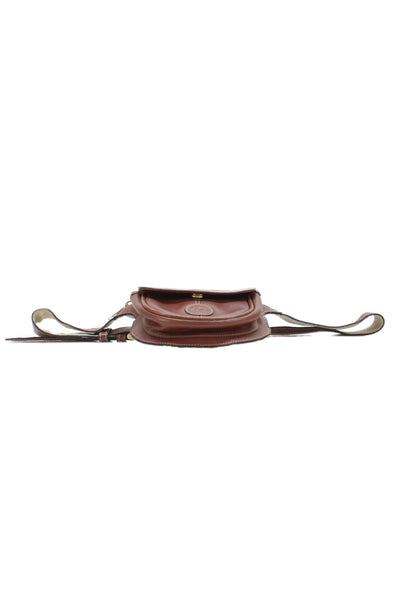 El Porto Womens Leather Adjustable Belt Bag Brown