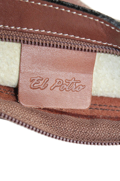 El Porto Womens Leather Adjustable Belt Bag Brown