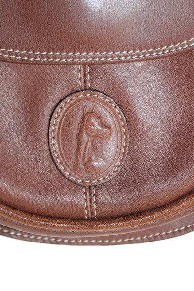 El Porto Womens Leather Adjustable Belt Bag Brown