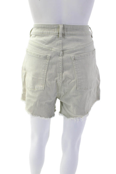 DL1961 Womens Cotton High Rise Emilie Fringed Shorts Green Size EUR 29