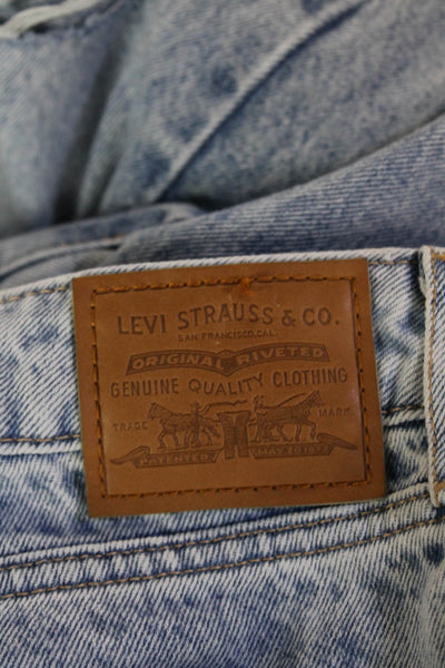 Levis Men Light Blue Wide-Leg Jeans Button Closure Size 30