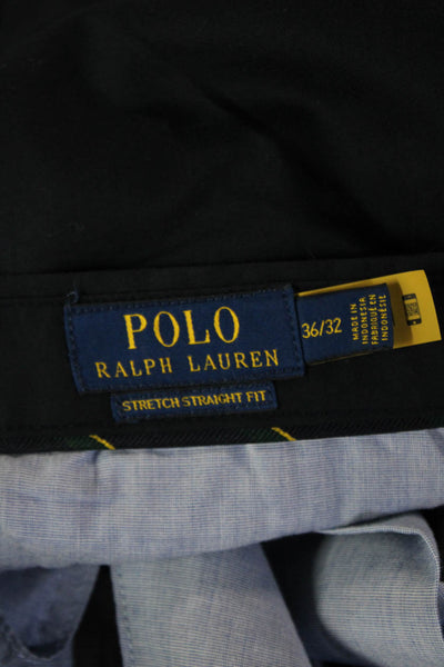Polo Ralph Lauren Men's Button Closure Straight Leg Dress Pants Blue Size 36