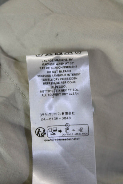 Cotelac Womens High Rise Pleated Front Pants Grey Cotton Size 0