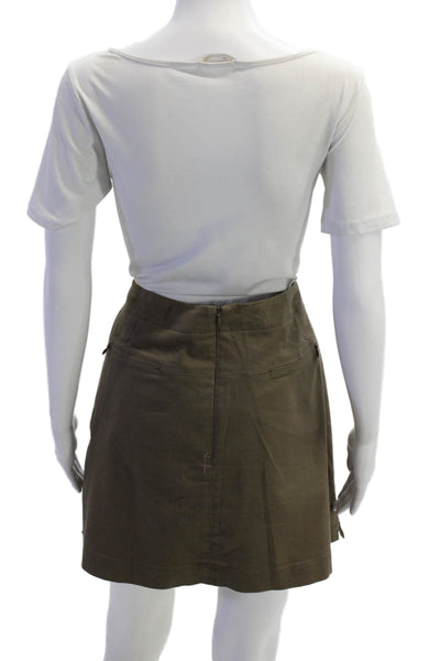 Nike Golf Womens Solid Four Pocket Mini Activewear Skort Taupe Size 16