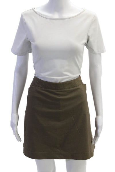 Nike Golf Womens Solid Four Pocket Mini Activewear Skort Taupe Size 14