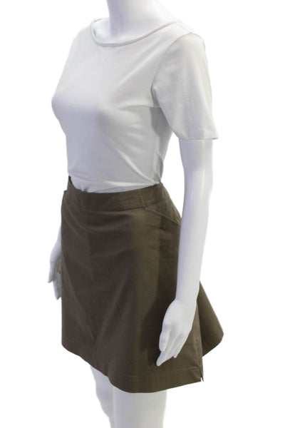 Nike Golf Womens Solid Four Pocket Mini Activewear Skort Taupe Size 14