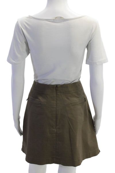 Nike Golf Womens Solid Four Pocket Mini Activewear Skort Taupe Size 14