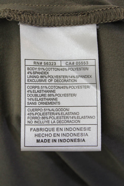 Nike Golf Womens Solid Four Pocket Mini Activewear Skort Taupe Size 14
