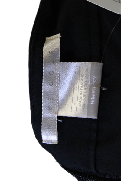 Nike Golf  Womens Solid Mini Activewear Skort Black Size 14