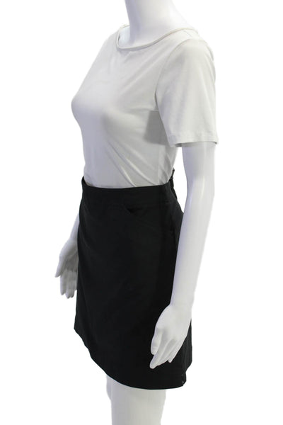 Nike Golf Womens Solid Zip Up Mini Activewear Skort Black Size 16