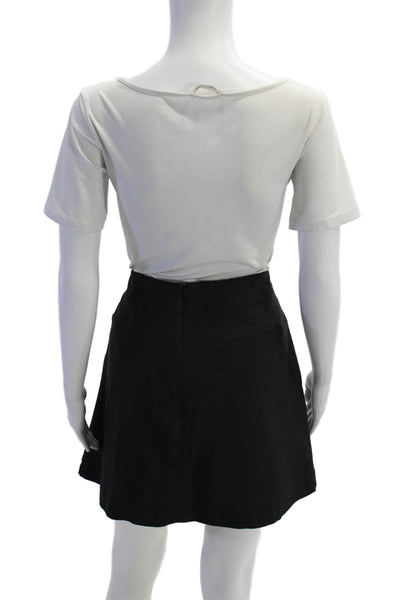 Nike Golf Womens Solid Zip Up Mini Activewear Skort Black Size 16