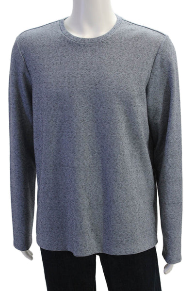 Vince Men's Round Neck Long Sleeves Basic T-Shirt Dusty Blue Size L