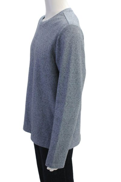 Vince Men's Round Neck Long Sleeves Basic T-Shirt Dusty Blue Size L