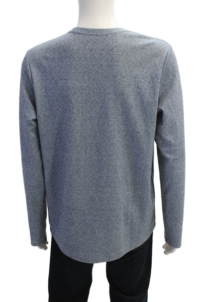 Vince Men's Round Neck Long Sleeves Basic T-Shirt Dusty Blue Size L
