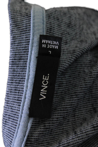 Vince Men's Round Neck Long Sleeves Basic T-Shirt Dusty Blue Size L