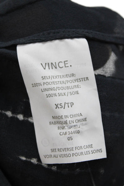 Vince Womens Dark Blue Sleeveless Basic Tank Crew Neck Polyester Size XS