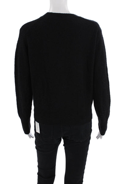 Vince Womens Long Sleeves Crew Neck Sweater Black Wool Size Extra Small