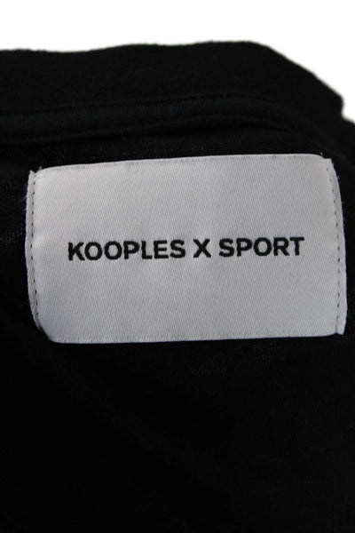 The Kooples Unisex Black Crew Neck Cotton Short Sleeve T-Shirt Size L