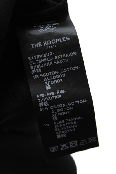 The Kooples Unisex Black Crew Neck Cotton Short Sleeve T-Shirt Size L